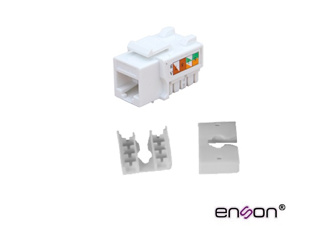 CONECTOR JACK RJ45 CAT6 90GRADOS ENSON ENS-JC6WH BLANCO