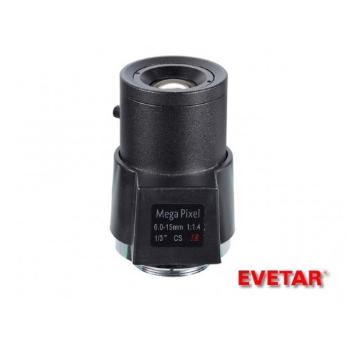 LENTE CAM MEGAPIXEL VARIF DYN EVETAR M13VD615IR 6-15MM
