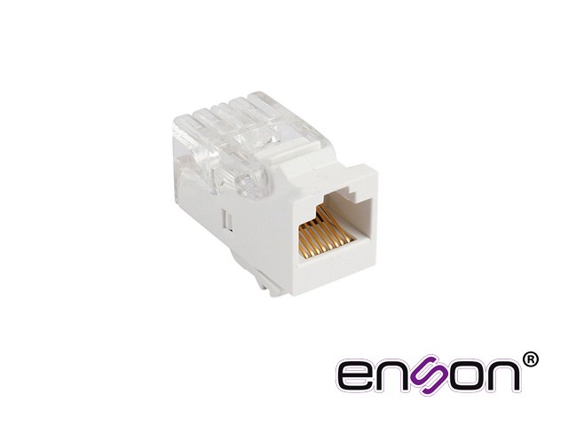 CONECTOR JACK RJ45 PARA CABLE UTP CAT5E SIN PINZAS
