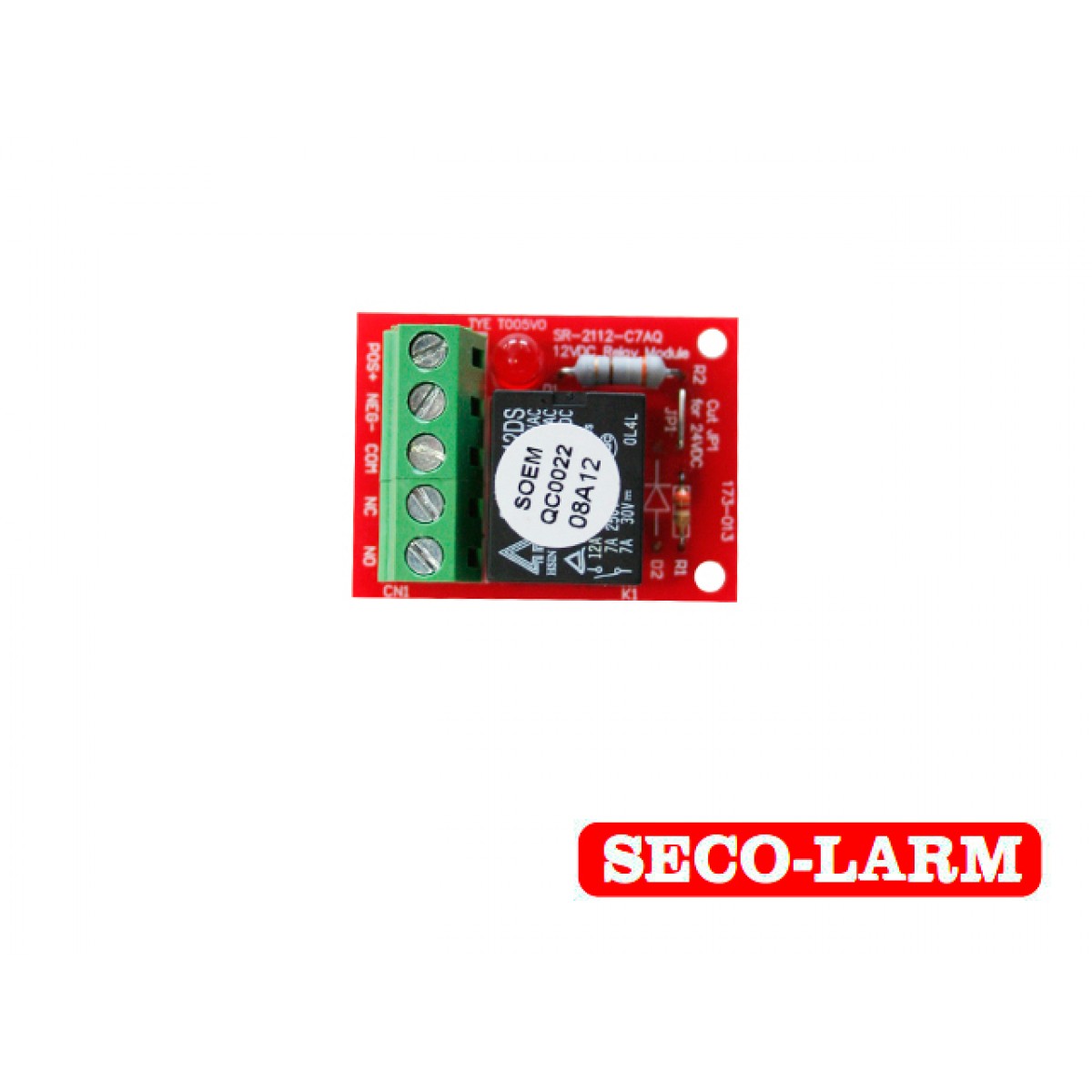 MÓDULO RELEVADOR MINI SECOLARM SR-2112-C7AQ 1PZA 12VDC/24VAC