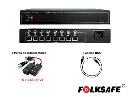 TRANSCEPTOR Y FUENTE HD 8 CANALES FOLKSAFE FS-HD4608VPS-36V