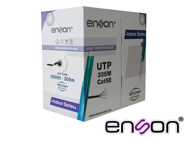 CABLE UTP CAT5E ENSON 13251B305 NEGRO PRO-II 305MTS 100%COBR