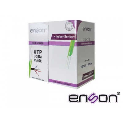 CABLE UTP BOBINA ENSON 12251B305 ECO CAT5E 305MTS NEGRO